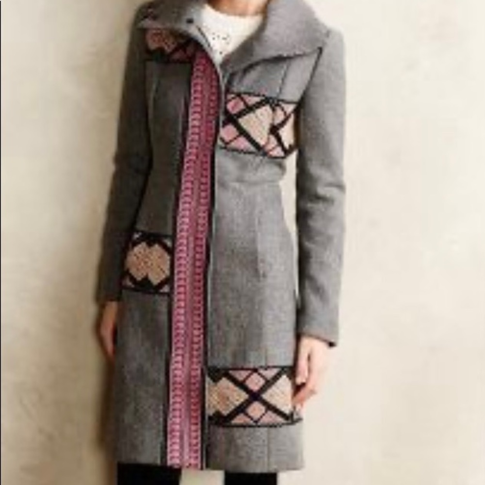 Plenty by Tracy Reese Gray and Pink Coat
